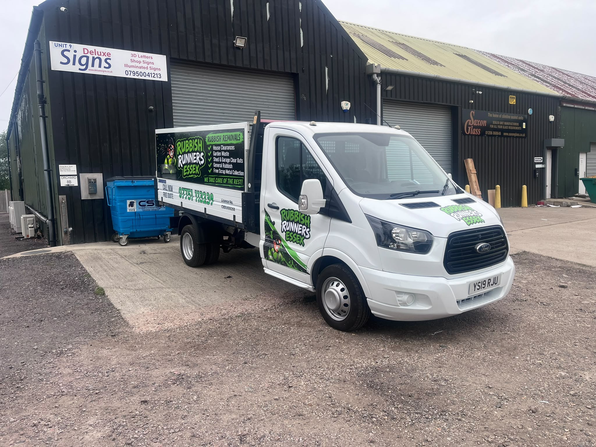 Rubbish Runners Essex branded collection truck